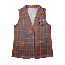 ScotsTee Shop Scottish Cameron of Lochiel Ancient Women's Tartan Sleeveless Blazer Suit Vest