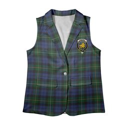 ScotsTee Shop Scottish Campbell of Loudoun Women's Tartan Sleeveless Blazer Suit Vest