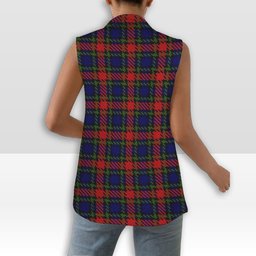 ScotsTee Shop Scottish Clark Red Women's Tartan Sleeveless Blazer Suit Vest