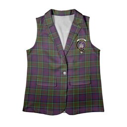 ScotsTee Shop Scottish Donald of Clan Ranald Modern Women's Tartan Sleeveless Blazer Suit Vest