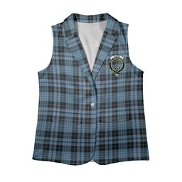 ScotsTee Shop Scottish Clark (Clergy) Ancient Clan Women's Tartan Sleeveless Blazer Suit Vest
