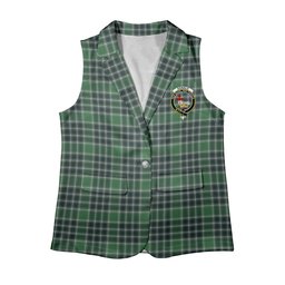 ScotsTee Shop Scottish Donald Lord of the Isles Hunting Modern Women's Tartan Sleeveless Blazer Suit Vest