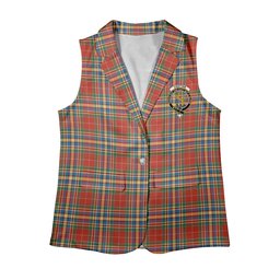ScotsTee Shop Scottish Chattan Chief Ancient Women's Tartan Sleeveless Blazer Suit Vest