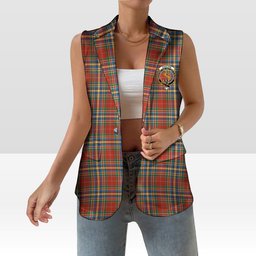 ScotsTee Shop Scottish Chattan Chief Ancient Women's Tartan Sleeveless Blazer Suit Vest