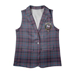 ScotsTee Shop Scottish Cochrane Azure Women's Tartan Sleeveless Blazer Suit Vest