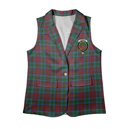 ScotsTee Shop Scottish Christie, Keith & Family Women's Tartan Sleeveless Blazer Suit Vest