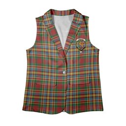 ScotsTee Shop Scottish Chattan Chief of Clan Women's Tartan Sleeveless Blazer Suit Vest