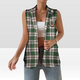 ScotsTee Shop Scottish Crawford Arisaid Dance Ancient Women's Tartan Sleeveless Blazer Suit Vest