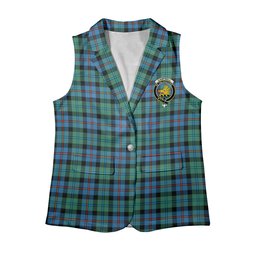 ScotsTee Shop Scottish Campbel of Cawdor Ancient Women's Tartan Sleeveless Blazer Suit Vest