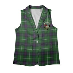 ScotsTee Shop Scottish Donald of The Isles Women's Tartan Sleeveless Blazer Suit Vest