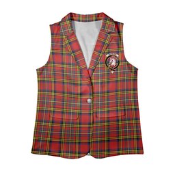 ScotsTee Shop Scottish Hepburn Modern Women's Tartan Sleeveless Blazer Suit Vest