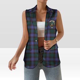 ScotsTee Shop Scottish Guthrie Modern Women's Tartan Sleeveless Blazer Suit Vest
