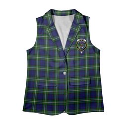 ScotsTee Shop Scottish Forbes Modern Women's Tartan Sleeveless Blazer Suit Vest