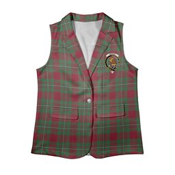 ScotsTee Shop Scottish Gregor of Cardney Modern Women's Tartan Sleeveless Blazer Suit Vest