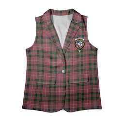 ScotsTee Shop Scottish Galbraith Maroon Ancient Women's Tartan Sleeveless Blazer Suit Vest