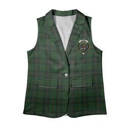 ScotsTee Shop Scottish Forbes 1842 Women's Tartan Sleeveless Blazer Suit Vest
