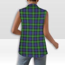 ScotsTee Shop Scottish Gordon Modern Women's Tartan Sleeveless Blazer Suit Vest