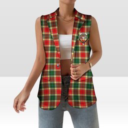 ScotsTee Shop Scottish Gibson Women's Tartan Sleeveless Blazer Suit Vest