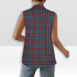 ScotsTee Shop Scottish Gordon Red Women's Tartan Sleeveless Blazer Suit Vest