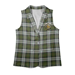 ScotsTee Shop Scottish Gillies Dress Green Women's Tartan Sleeveless Blazer Suit Vest