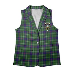 ScotsTee Shop Scottish Duncan Modern Women's Tartan Sleeveless Blazer Suit Vest