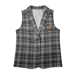 ScotsTee Shop Scottish Drummond Grey Clans Originaux Women's Tartan Sleeveless Blazer Suit Vest