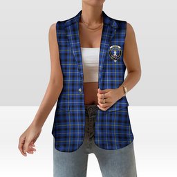 ScotsTee Shop Scottish Fleming Modern Women's Tartan Sleeveless Blazer Suit Vest