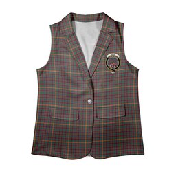 ScotsTee Shop Scottish Hall Modern Women's Tartan Sleeveless Blazer Suit Vest