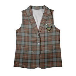 ScotsTee Shop Scottish Fergusson Weathered Women's Tartan Sleeveless Blazer Suit Vest