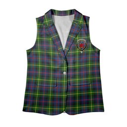 ScotsTee Shop Scottish Farquharson Modern Women's Tartan Sleeveless Blazer Suit Vest