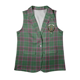 ScotsTee Shop Scottish Gray Hunting Modern Women's Tartan Sleeveless Blazer Suit Vest