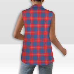 ScotsTee Shop Scottish Galloway Red Women's Tartan Sleeveless Blazer Suit Vest