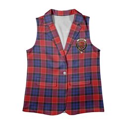 ScotsTee Shop Scottish Graham of Menteith Red Women's Tartan Sleeveless Blazer Suit Vest