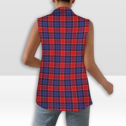ScotsTee Shop Scottish Graham of Menteith Red Women's Tartan Sleeveless Blazer Suit Vest