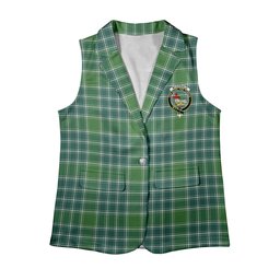 ScotsTee Shop Scottish McDonald Lord of the Isles Hunting Ancient Women's Tartan Sleeveless Blazer Suit Vest