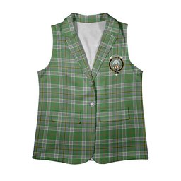 ScotsTee Shop Scottish Kennedy Ancient Clan Women's Tartan Sleeveless Blazer Suit Vest
