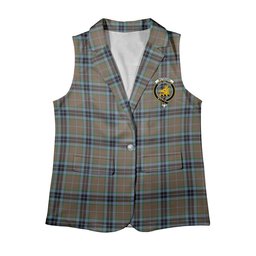 ScotsTee Shop Scottish McTavish Hunting Ancient Women's Tartan Sleeveless Blazer Suit Vest