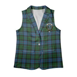 ScotsTee Shop Scottish Morrison Society Women's Tartan Sleeveless Blazer Suit Vest