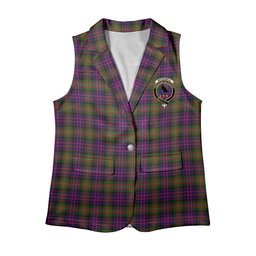 ScotsTee Shop Scottish McDonell Of Glengarry Modern Women's Tartan Sleeveless Blazer Suit Vest