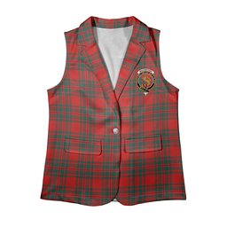 ScotsTee Shop Scottish MacKintosh Red Modern Women's Tartan Sleeveless Blazer Suit Vest