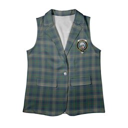 ScotsTee Shop Scottish Kennedy Modern Women's Tartan Sleeveless Blazer Suit Vest