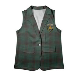 ScotsTee Shop Scottish MacGillivray Hunting Modern Women's Tartan Sleeveless Blazer Suit Vest