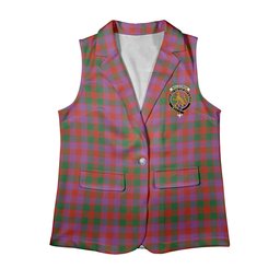 ScotsTee Shop Scottish MacGowan Portrait Ancient Women's Tartan Sleeveless Blazer Suit Vest