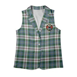 ScotsTee Shop Scottish MacLeod Of Californian Ancient Women's Tartan Sleeveless Blazer Suit Vest