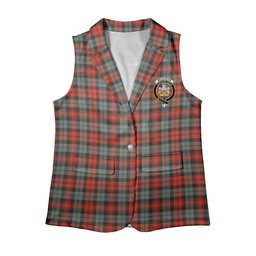 ScotsTee Shop Scottish McLachlan Weathered Women's Tartan Sleeveless Blazer Suit Vest