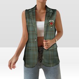 ScotsTee Shop Scottish Kelly Dress Women's Tartan Sleeveless Blazer Suit Vest