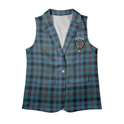 ScotsTee Shop Scottish MacCorquodale Ancient Women's Tartan Sleeveless Blazer Suit Vest
