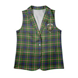 ScotsTee Shop Scottish Reid Green SC Women's Tartan Sleeveless Blazer Suit Vest
