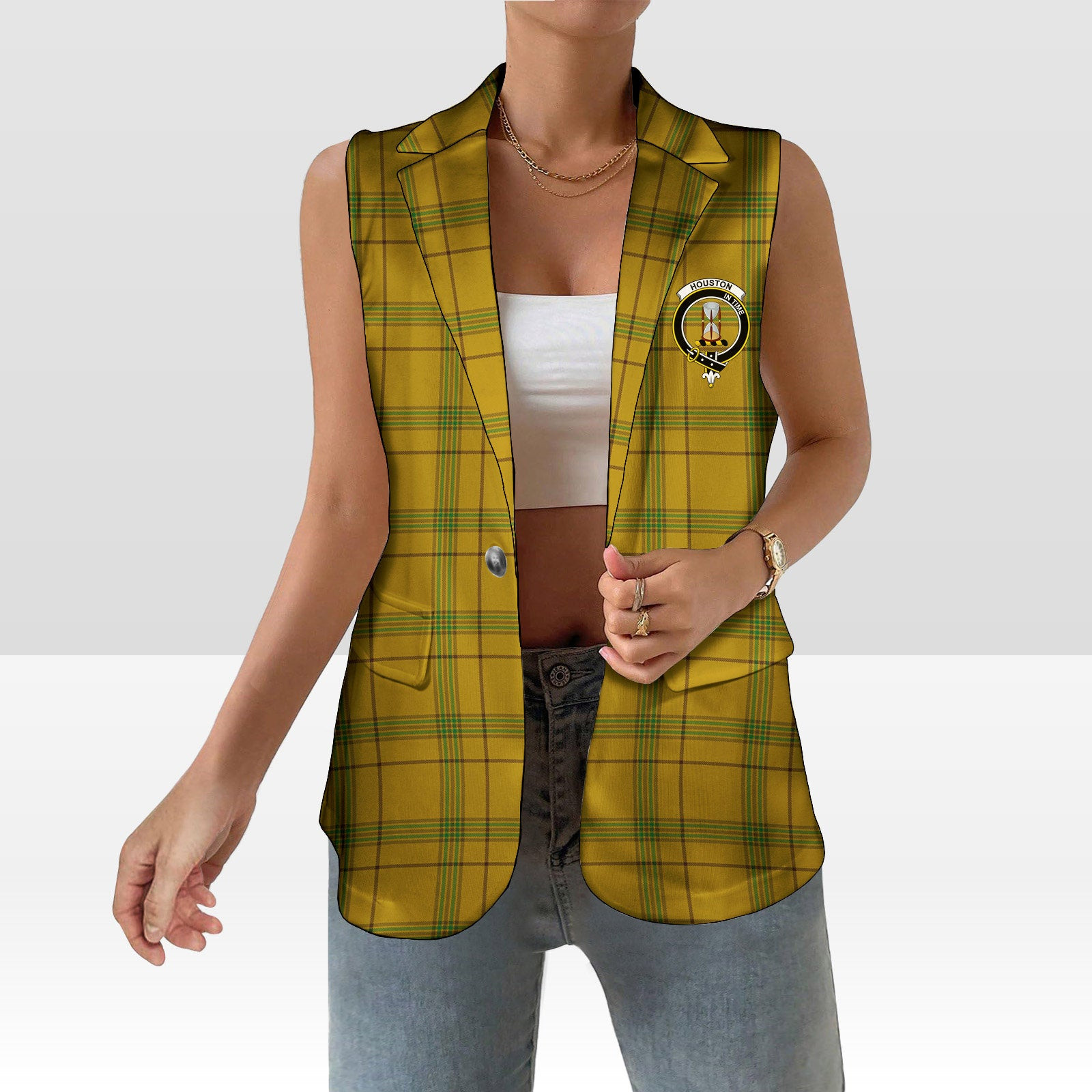 ScotsTee Shop Scottish Houston Women's Tartan Sleeveless Blazer Suit Vest