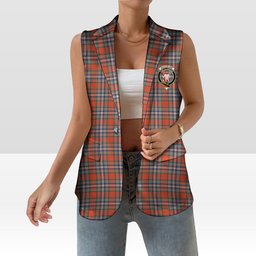 ScotsTee Shop Scottish MacFarlane Ancient Women's Tartan Sleeveless Blazer Suit Vest